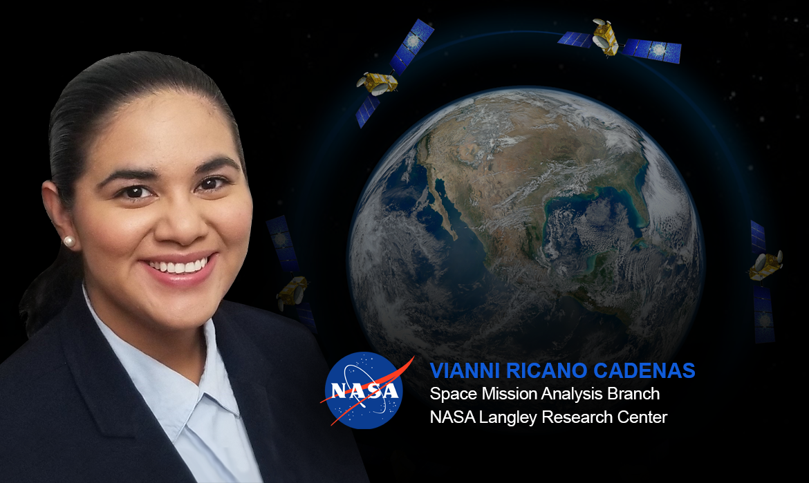 Vianni Ricano Cadenas, a member of the Space Mission Analysis Branch of NASA Langley Research Center