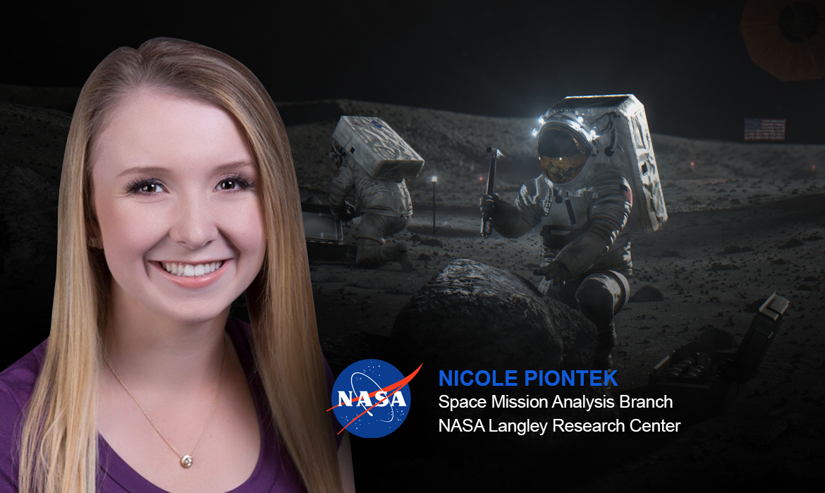 Nicole Piontek, a member of the Space Mission Analysis Branch of NASA Langley Research Center
